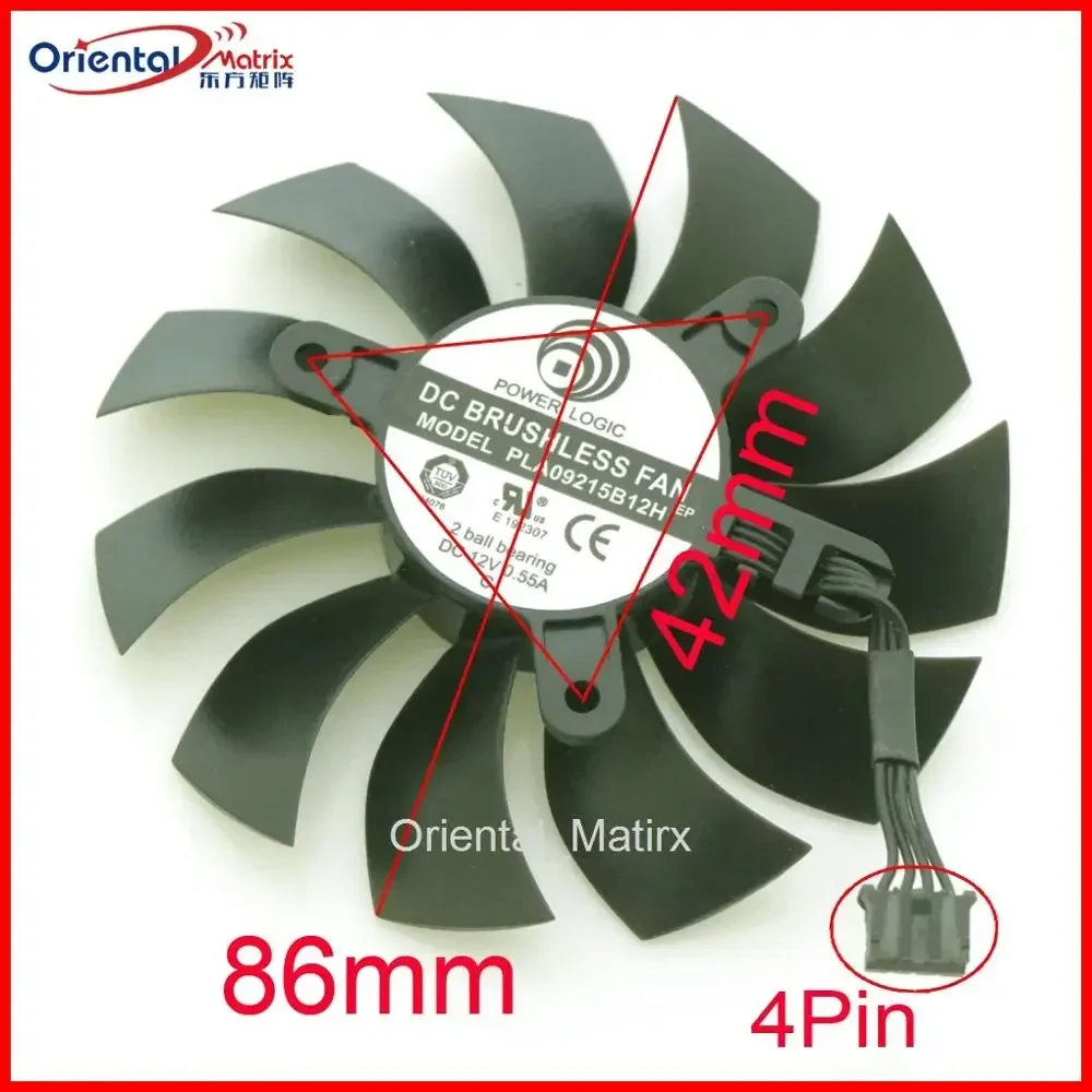 Gpu Cooler - PLA09215B12H 12V 0,55A 86mm 4-pins GPU-ventilator