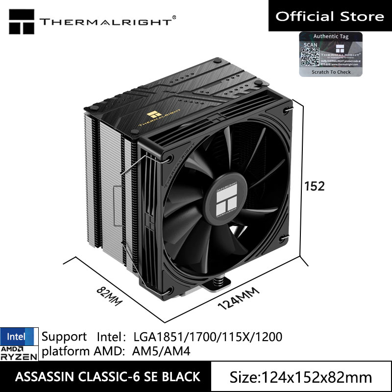 Cpu Heatsink - Thermalright ASSASSIN CLASSIC-6 SE: luchtgekoelde koelplaat