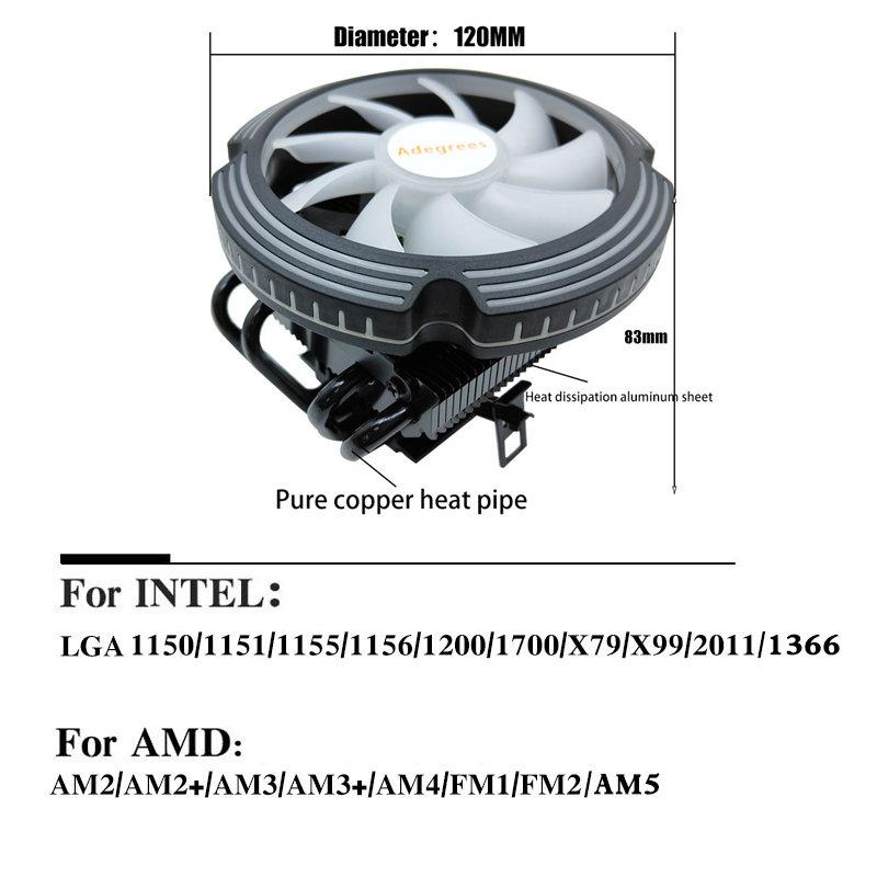 4 Heat Pipes RGB CPU-koeler 4P - Air Cooler Cpu recensie en prijs